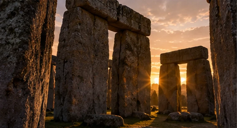 Artistic reconstruction of the interior of Stonehenge